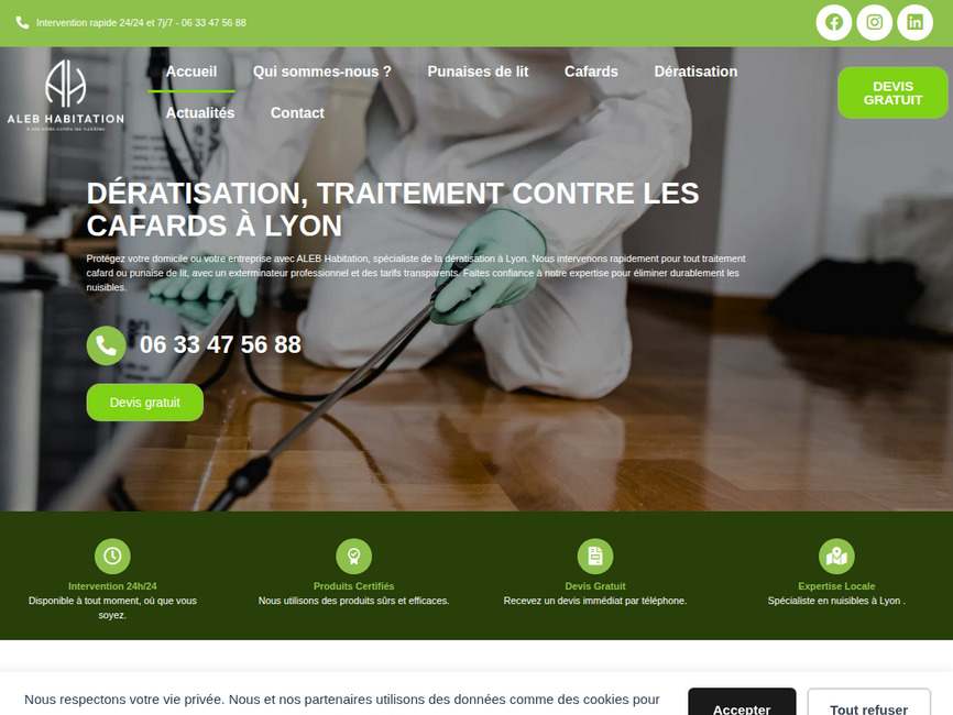 Entreprise punaise de lit � lyon - aleb habitation