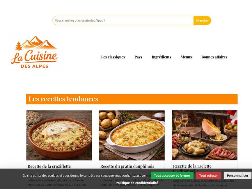 La cuisine des alpes