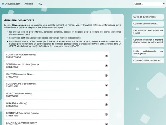 Annuaire des avocats en France