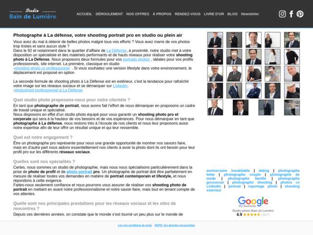 Photographe  La Dfense Cv Linkedin corporate