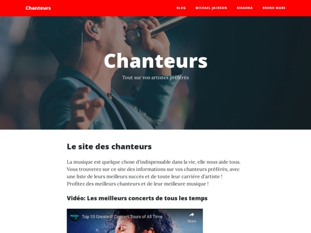 Tout sur les chanteurs