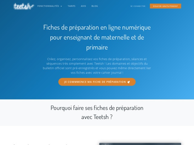 Teetsh : fiches de preparation en ligne pour enseignants