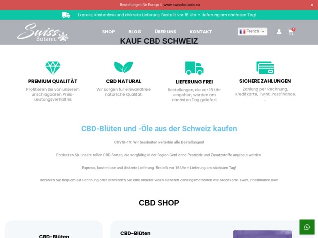 Swiss Botanic - Vente de produits  base de cannabis de haute qualit