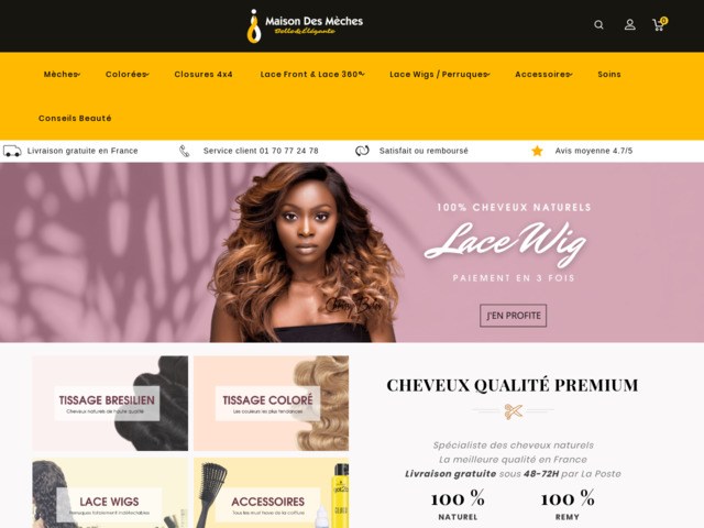 La maison des mèches, la boutique online de tissages & pérruques