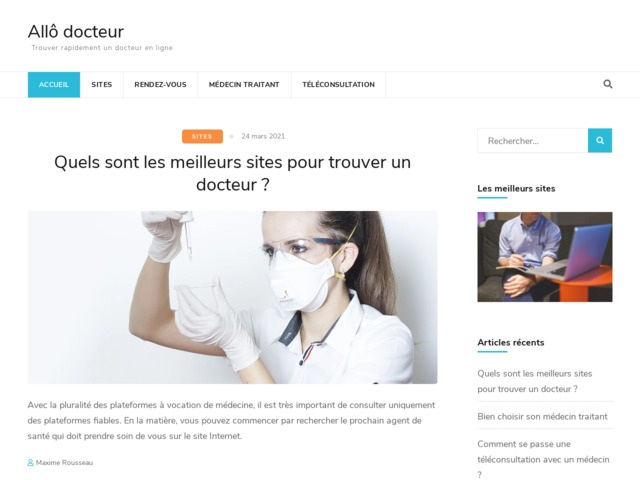 Allo docteur : trouver un médecin en ligne | rdv consultation