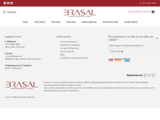 Spcialise dans la vente en ligne des soins indiens