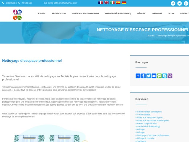 Nettoyage d'espace professionnel