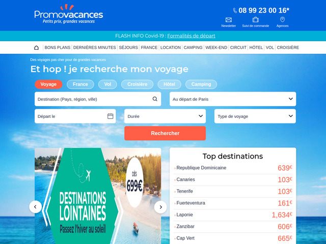 Promovacances : petits prix, grandes vacances