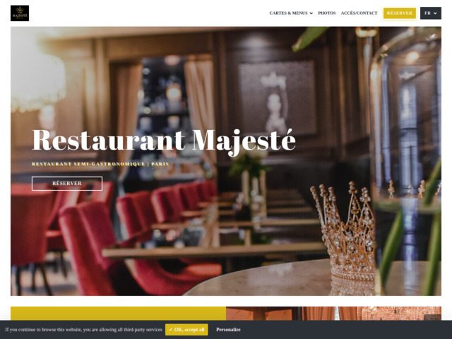 Restaurant luxueux à Paris