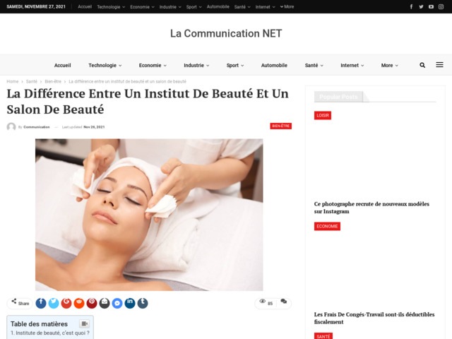 Institut de beaut en ligne
