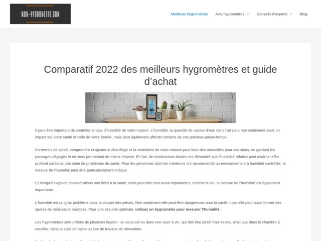 Comparateur hygromètres