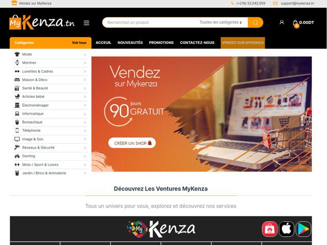 Vente en ligne Tunisie : mykenza