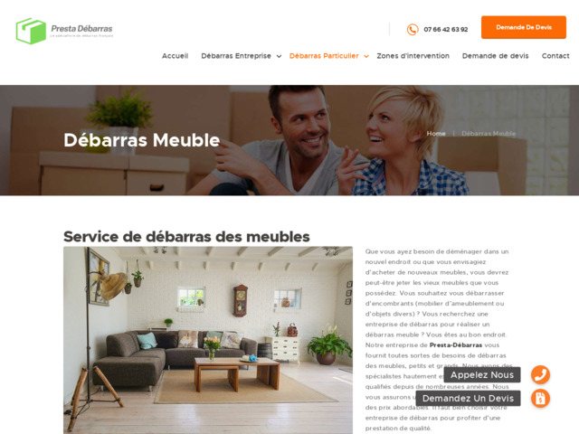 Dbarras des meubles des locaux professionnels