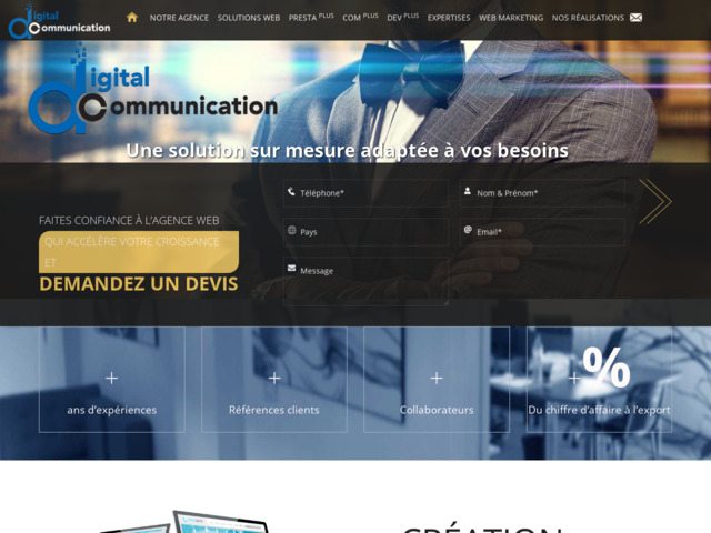 Cration ou conception des sites web, consulter Digital Communication