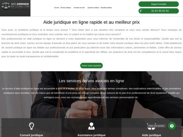 Contactez votre avocat en ligne pour une aide ou un conseil juridique