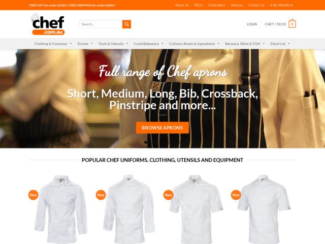Ecommerce store : chef.com.au