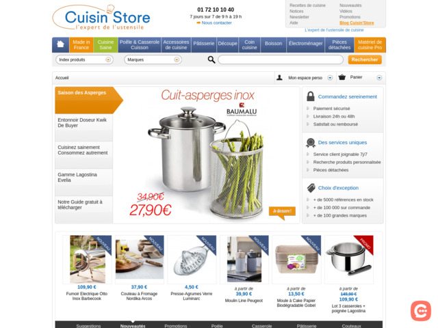 Ustensiles de cuisine, vente de matériel, recettes