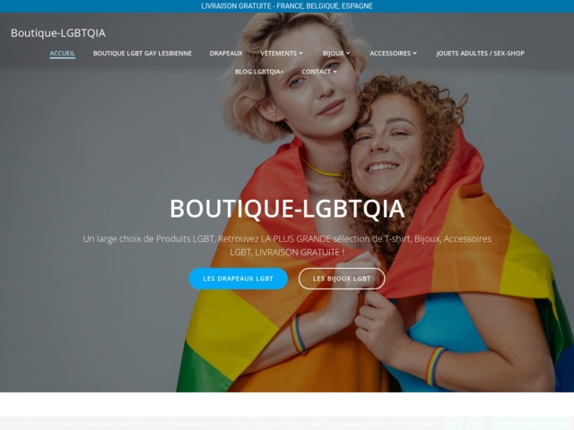 La boutique LGBT de vêtements et drapeaux LGBT