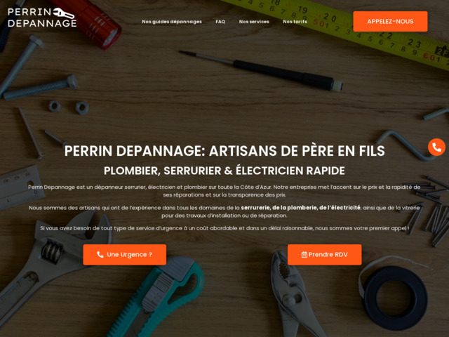 Perrin dépannage, artisan plombier, serrurier, électricien dans tout le 06