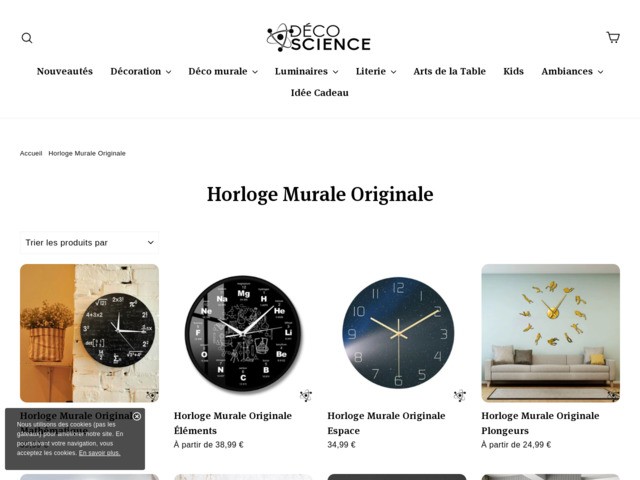 Horloge murale originale | déco science