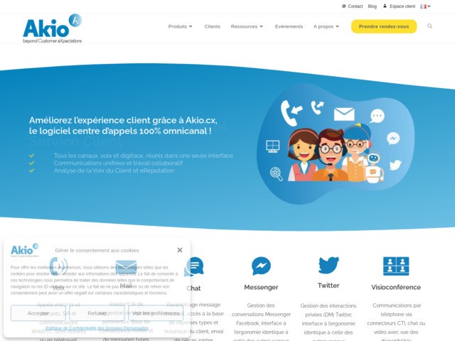 Akio, le logiciel centre de contact pour les services clients