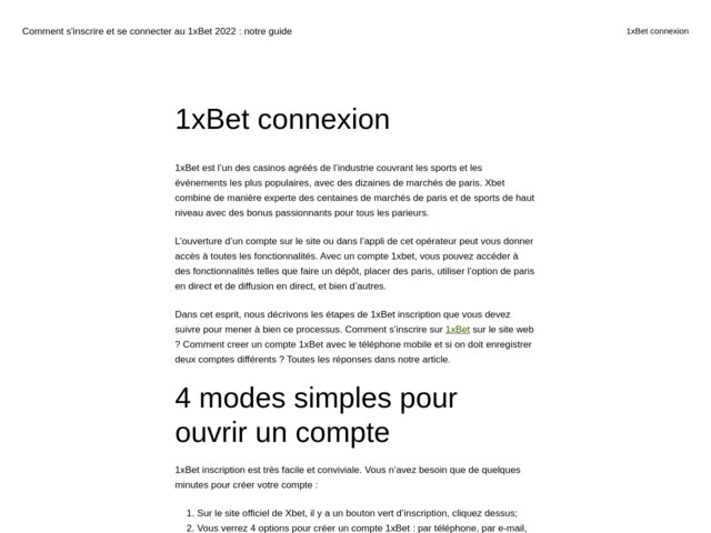 Inscription mobile sur le site de paris