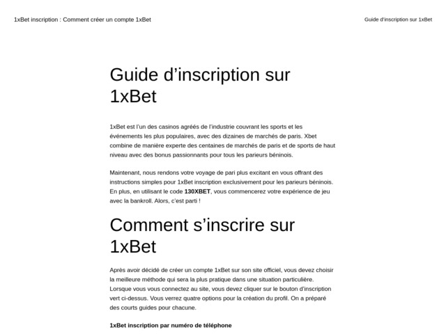 Inscription sur votre bookmaker préféré