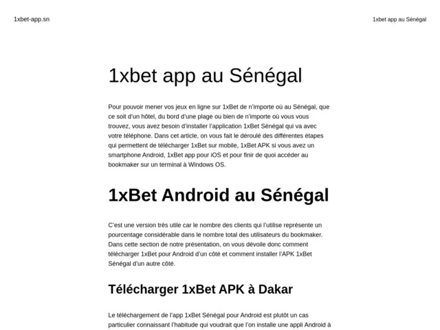 Votre source incontournable pour les applications mobiles 1xbet