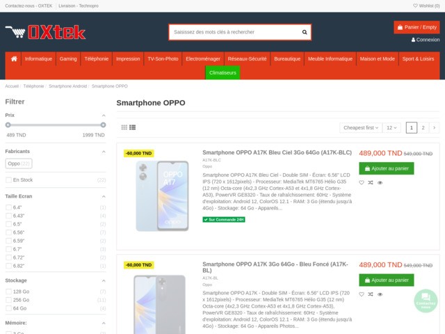 Vente smartphone Oppo