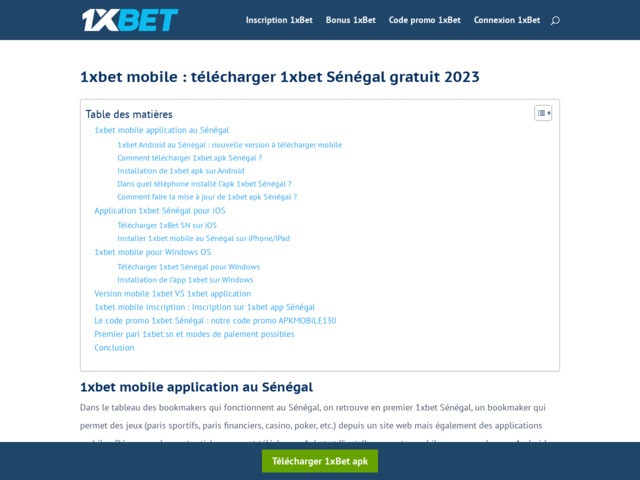 Guide d'installation de l'app 1xBet : pas à pas pour les débutants