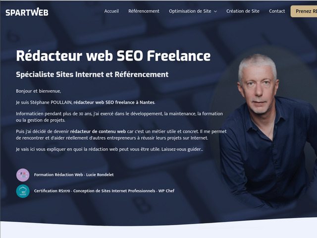 Stéphane Poullain - Spartweb - Consultant SEO freelance à Nantes