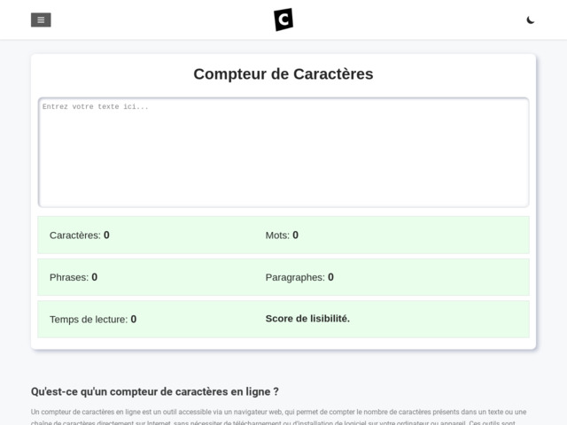 Compteur de caractères