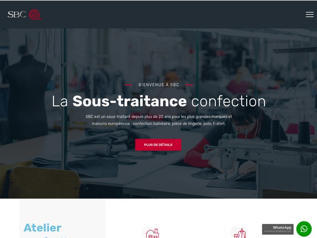 Atelier confection textile la société SBC est un atelier de sous-traitance