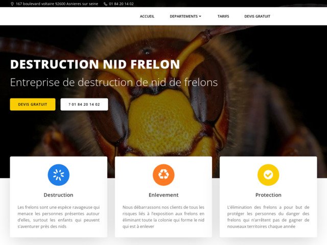 Destruction nid frelon - destructeur nid de frelons sur idf