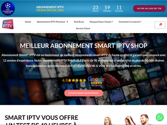 Abonnement smart iptv est un fournisseur de meilleur abonnements smart iptv