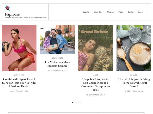 Site beauté, bien-être, cuisine, mode, santé et décor