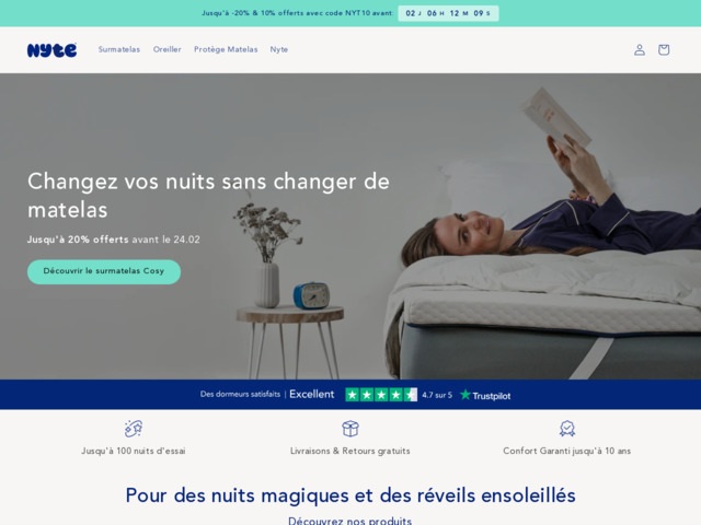 Nyte - changez vos nuits sans changer de matelas