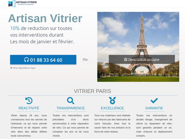 Artisan vitrier paris