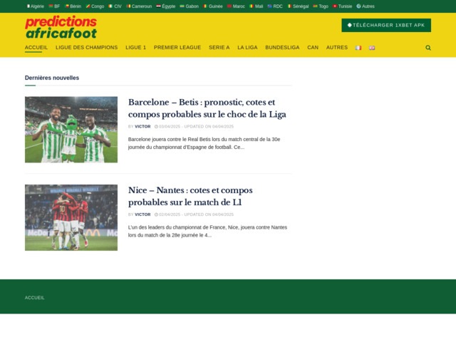 Votre allié pour les pronostics foot africain gratuits