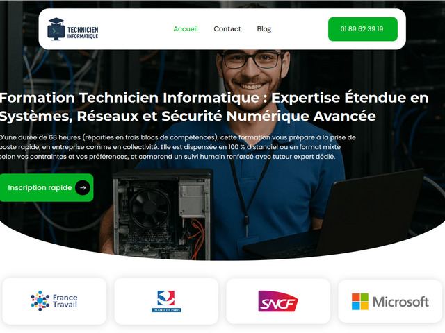 Formation technicien informatique - devenez expert en systèmes et réseaux