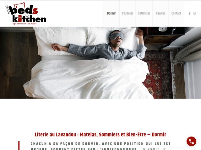 Literie lavandou - beds to kitchen