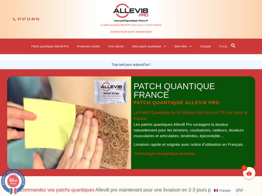 Patch quantique france | distributeur du patch allevi 8 pro
