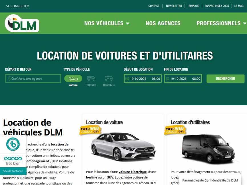 DLM site de location de voiture