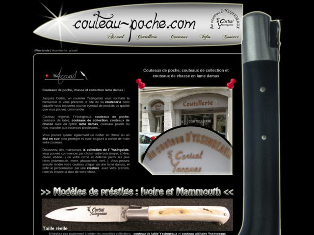 Couteaux poche collection et chasse en lame damas