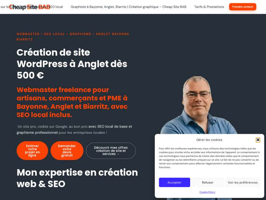 Cheapsitebab Anglet création site référencement