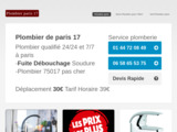 Plombier Paris 17 pas cher