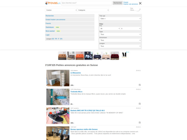 Petites annonces auto, immobilier, emploi, occasions,..