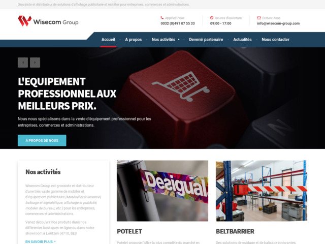 Equipement professionnel pour les commerces, entreprises et administrations