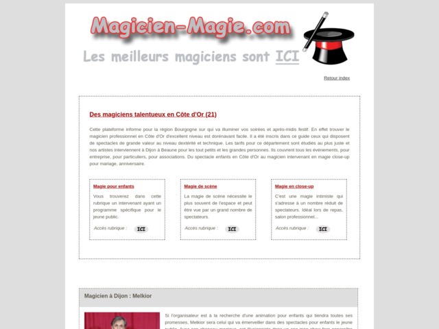 Un expert magicien en côte d'or pour le jeune public