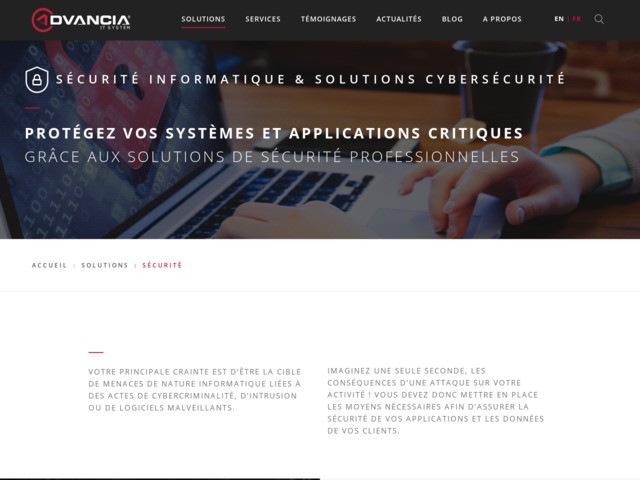 Sécurité informatique et solution cybersécurité